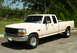 1993 Ford F-250 - This 1993 Ford F-250 pickup truck is shown from a three-quarter front view.