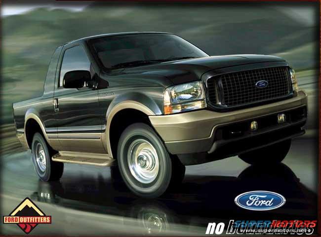 Dark green and tan Ford Excursion, 3q-front view