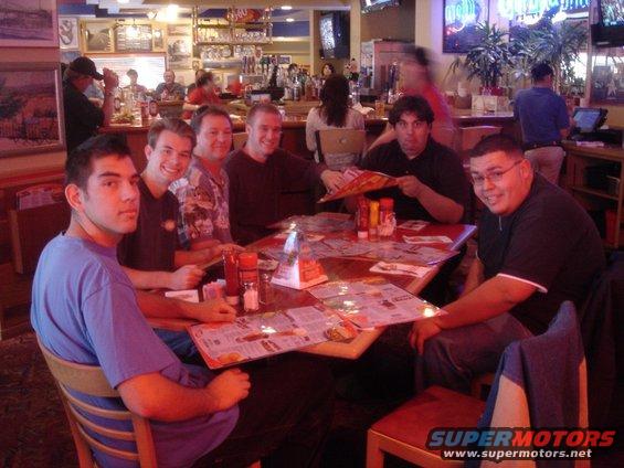 Group of men sitting at tables in a restaurant with menus