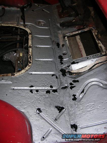 dscn0444.jpg As you can see there were lots of pin holes but the Por-15 paint worked its magic.  I will paint over with a semi-flat black and all is well.