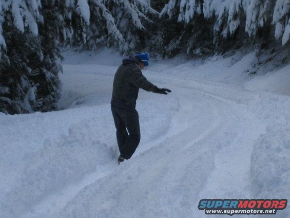 Person walking on snowy path with trees covered in snow