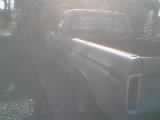 Rear view of a pickup truck, possibly a Ford F-150