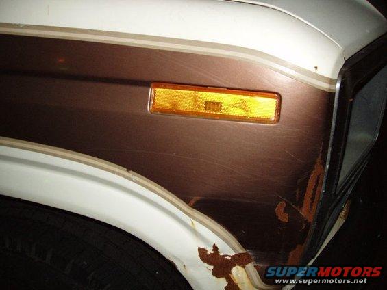 Poor fender. I hear this was caused when the truck was offroading and clipped another truck. The rust is only surface rust i believe.