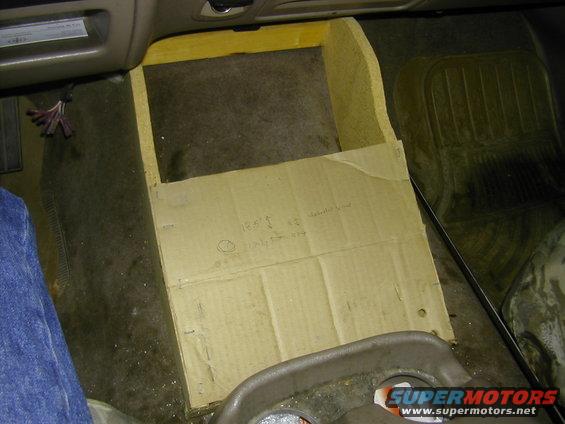 particle board and cardboard mock up
