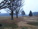 1988 Ford Bronco - A wide shot of a field with several trees and a fence line in the distance.