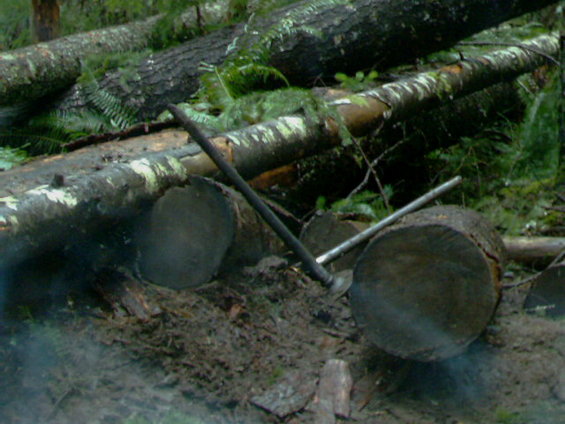 We found theses D-35 axles and a loc-rite along side the trail note splines were twisted off