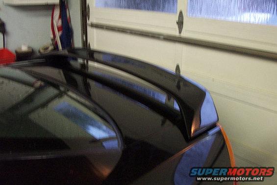 Black car spoiler detail