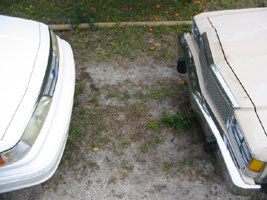 1997 Ford Crown Victoria front corner next to another car