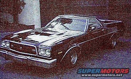 Dark 1973 Ford Ranchero 3q-front view
