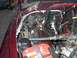 2001 Dodge 1500 - Close-up view of the engine bay, highlighting custom wiring and a fuse box installation.