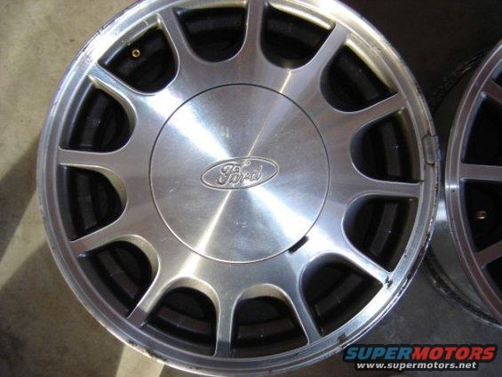 Ford oval logo on a silver alloy wheel