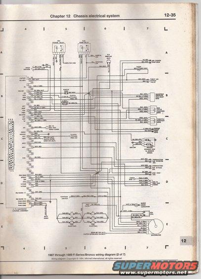 Wiring diagram for 1987-1988 F-Series/Bronco