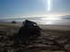 1985 Ford Ranger - Jeep stuck in sand on beach, another SUV visible in the background.