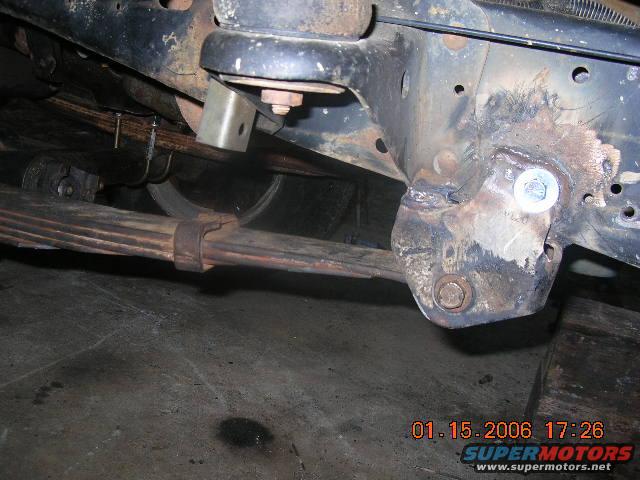 truck-022.jpg Rear hangers are welded up good now..They are not goin anywhere. i think the frame will break in half before these things come off