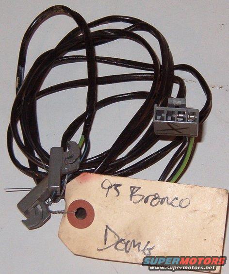 domewire93.jpg SOLD Dome light harness from '93 EB Bronco
Works with older chrome or newer plastic dome lamps with or w/o map lights.

[url=https://www.supermotors.net/vehicles/registry/media/186277][img]https://www.supermotors.net/getfile/186277/thumbnail/courtesylamps92bronco.jpg[/img][/url]