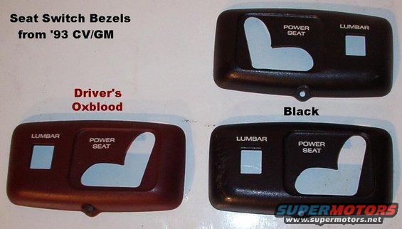 Seat Switch Bezels