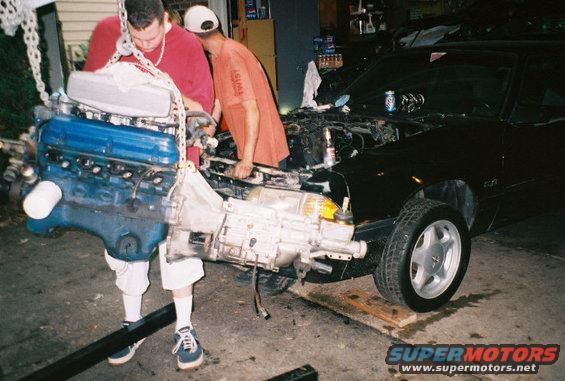 pulled the engine & tranny out of my totalled '90 GT...