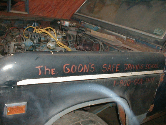 1968 Ford Bronco side view showing fender and wheel well