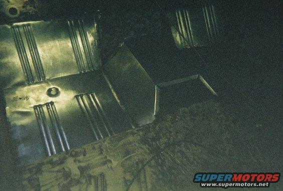 One of the new flour boards welded in.