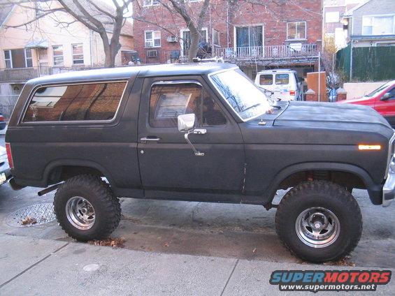 Black 1982 Ford Bronco side view