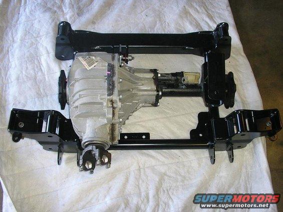 Rear differential assembly with black frame