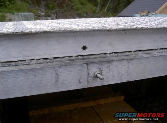 There is two bolts in front of the rear section and to holes in front of the front section.