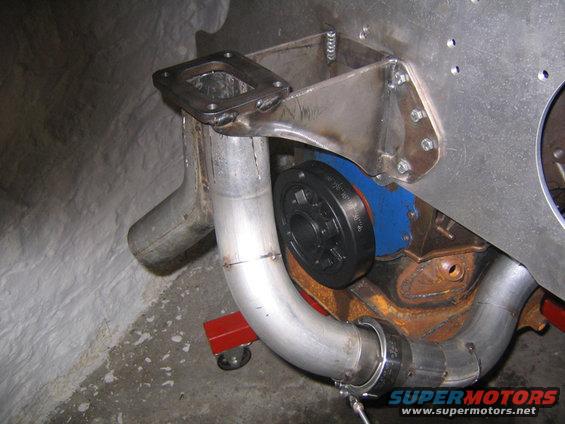 Turbo exhaust manifold and engine block with custom fabrication