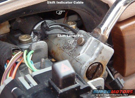 09pintop.jpg This is the shift lever pin.  The knurled end just below the head retains it in the pot metal casting.