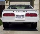 White 1978 Ford Mustang II rear view, license plate visible