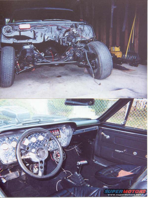 after tear down and front suspension rebuild.
test fitting of my custom made dash.