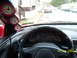 1994 Ford Probe - Interior view of a 1994 Ford Probe, aftermarket gauges and a custom steering wheel cover.