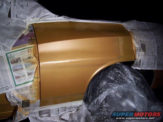 100_0406.jpg Final pass before clear of PPG Colorado Gold.  Ultimately we determined it was not color matched correctly.  So, we're going to reshoot the whole truck.