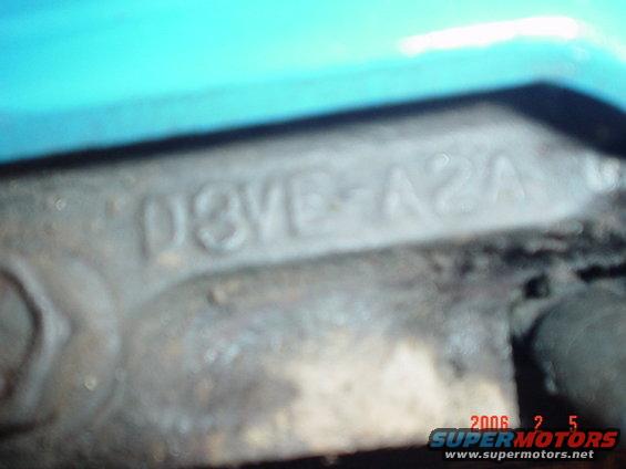 Engine casting number D3VE-A2A