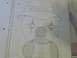 1980 Ford Bronco - This is a drawing of a person wearing a hat with 'HONDA' written on it.