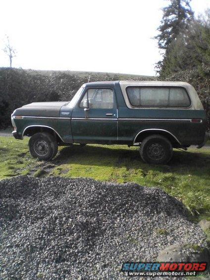 Green 1978 Ford Bronco side view