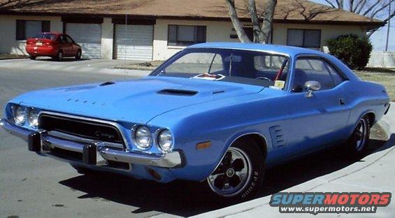 Blue 1970 Dodge Challenger parked on street, red car in background