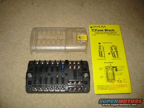 Blue Sea Systems ST Fuse Block with cover and instructions
