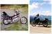 1977 Ford F-150 - A maroon cruiser and a black touring motorcycle are parked in scenic outdoor locations.