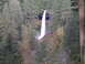 1996 Ford Probe - A tall waterfall plunges into a forested ravine, framed by tall evergreen trees.