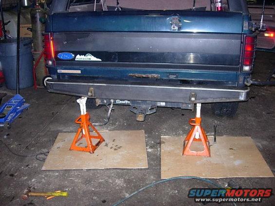 Getting New bumper lined up with a little help from my two friends