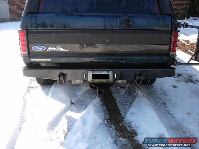Reverse lights mounted, license plate mounted, and tag lights mounted, as well as clevis rings