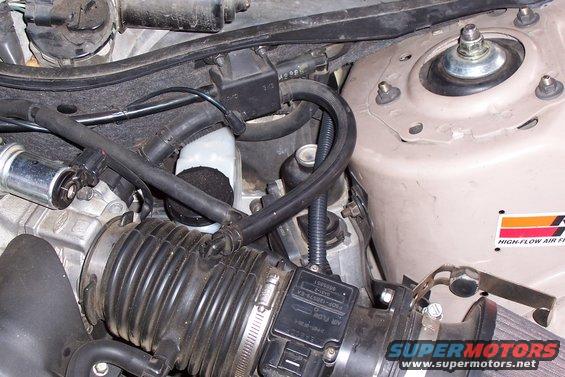 Engine bay with air intake, hoses, and K&N filter sticker visible