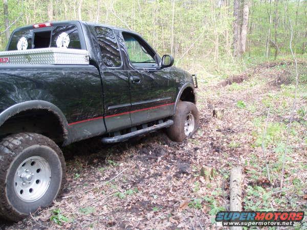 Sadly this was the second try. It has a 6 inch lift and 35" tires. Pro Comp X-terrains SUCK! We have since then added a 3 inch body lift and 38" Toyo open country MT's and haven't had this problem. 