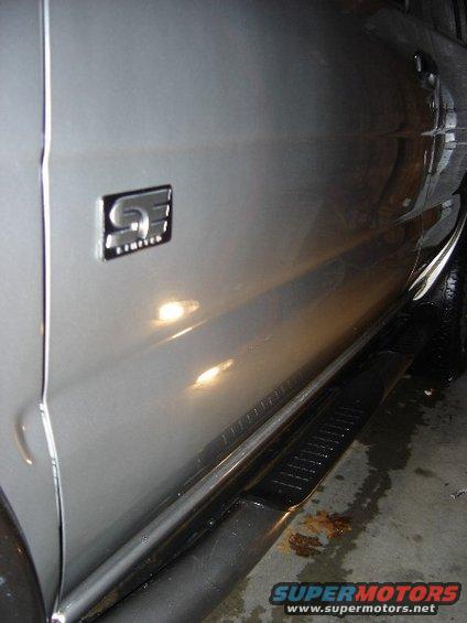 Silver SUV side panel with 'S Limited' badge and black side step