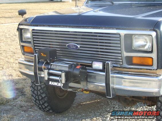 My new winch mounted on the front receiver hitch.
