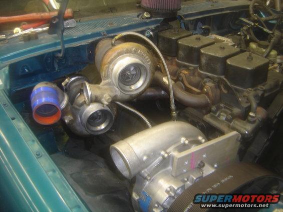 Custom twin turbo blow threw supercharger system .www.outlawdieselmiami.com