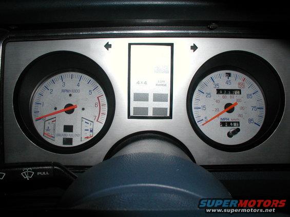 1987 Ford Bronco II dashboard gauges with tachometer and speedometer