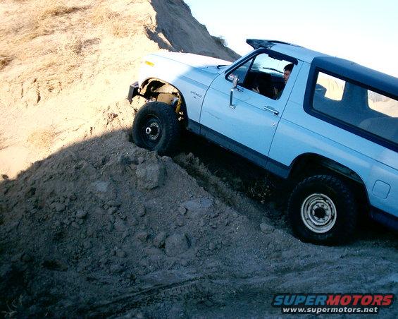 01-march-2006-sas-is-done-024.jpg Even with bald skinny front tires she wants to climb.  The detroit in the 14-bolt rear just digs in!  