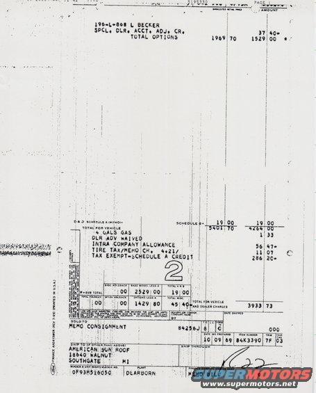 Eminger report page 2 for a loaded 1970 Cougar XR-7