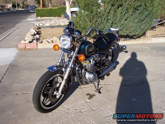 1981 Honda CB750 motorcycle parked on a sidewalk